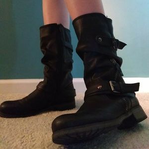 Punk Black Boots